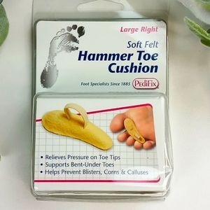 PediFix Soft Felt Hammer Toe Cushion Size Large Right Foot